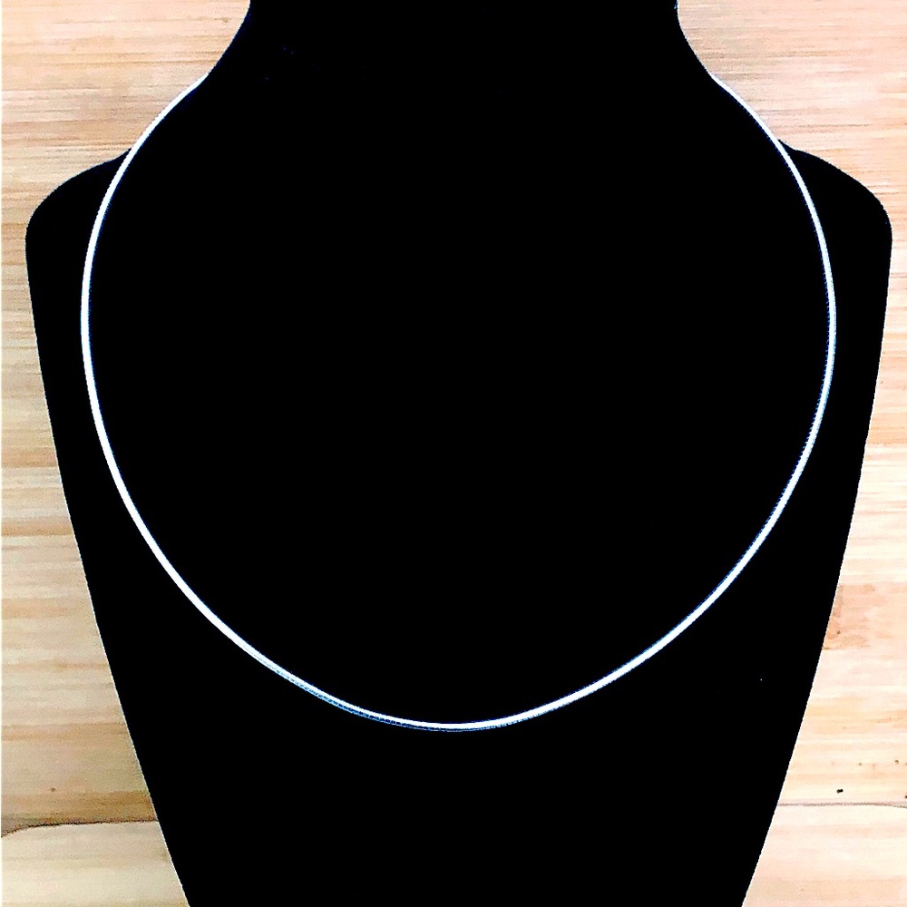 $84  Designer Estate Italian Choker Collar  Sterling 12 Grams Marked Y 925 ITALY